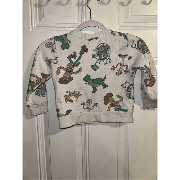 Toddler Boys' Disney Toy Story Fleece Sweatshirt - Off-White 4T - Picture 4 of 5